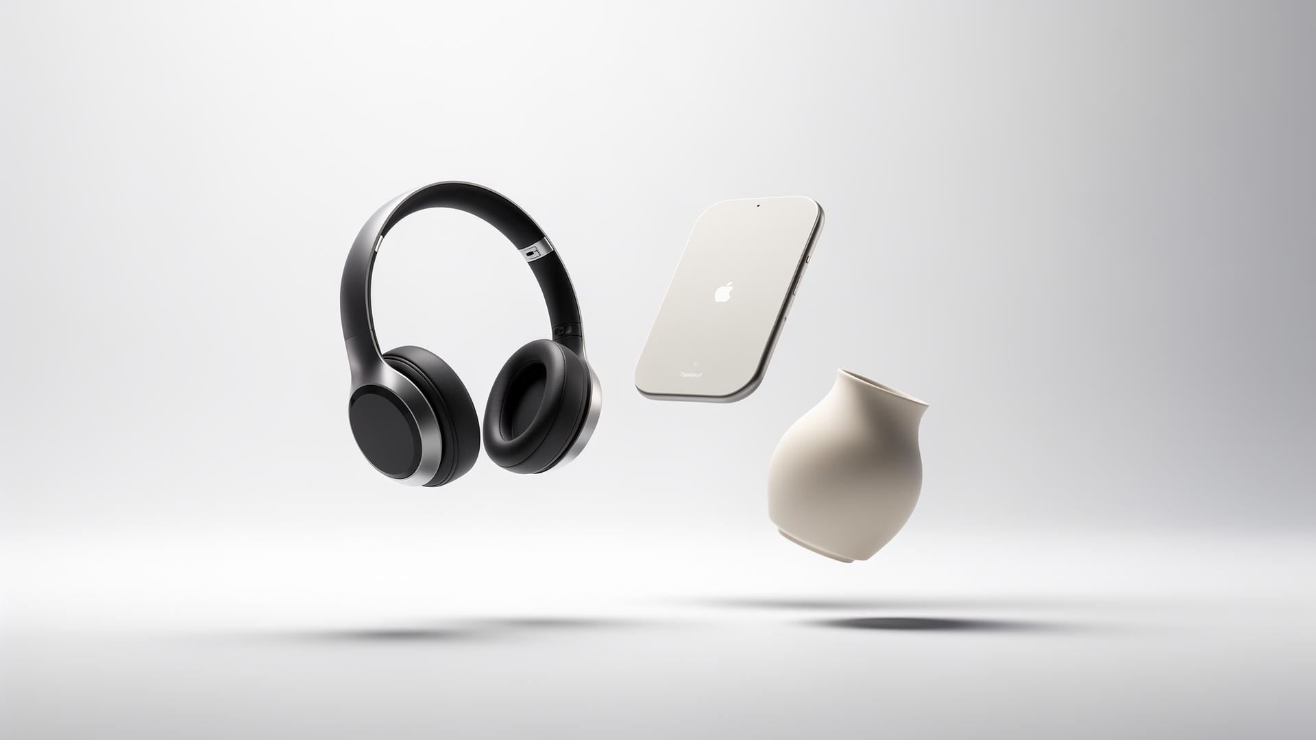Curated premium products floating against a soft gradient backdrop